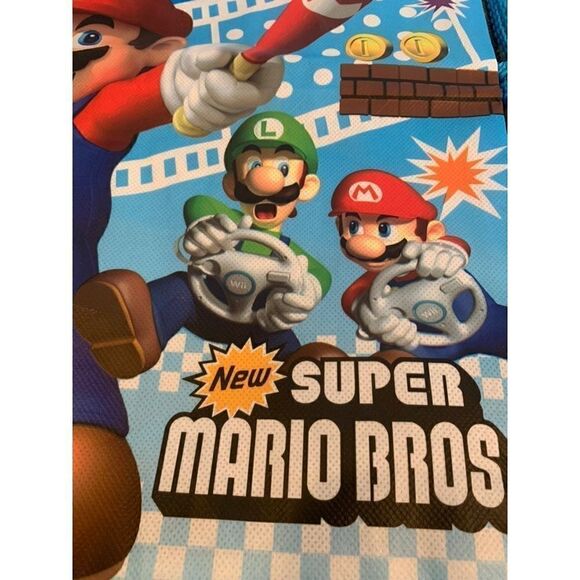 Super Mario WII Drawstring Mini Nylon Backpack - Picture 1 of 3